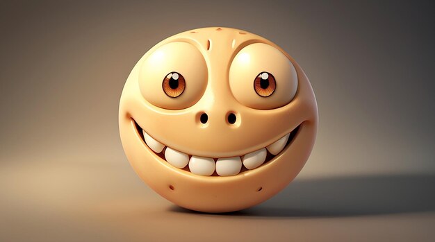 Photo a realistic rendering of a smiley face