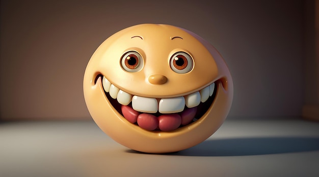 Photo a realistic rendering of a smiley face