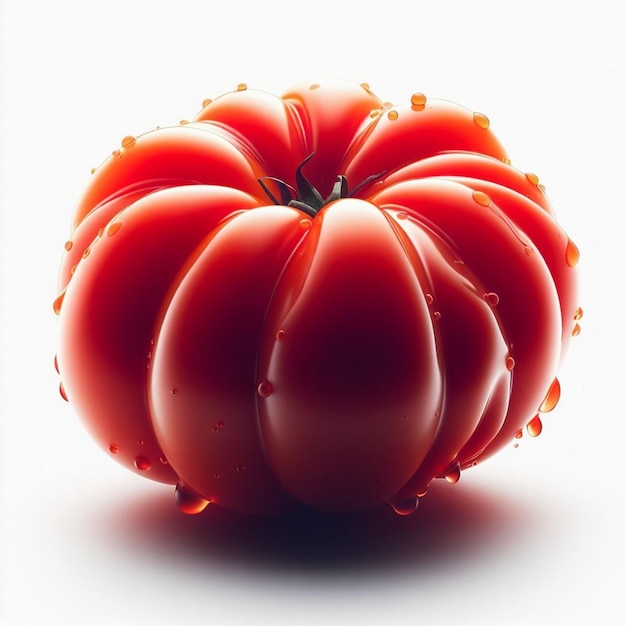 A realistic representation of tomatoes on a white background