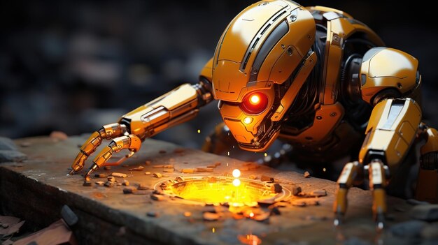 realistic robot HD 8K wallpaper Stock Photographic images