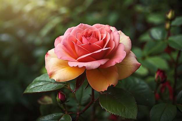 Realistic rose flower photography