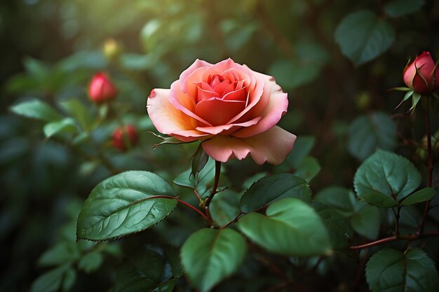 Realistic rose flower photography