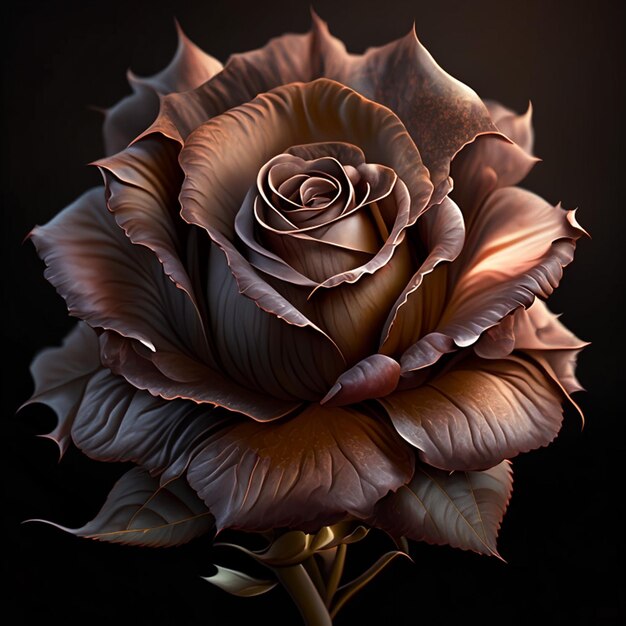 Realistic rose flower