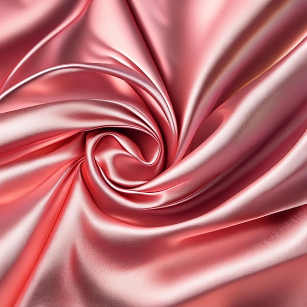 Realistic rose gold silk background or rose silk fabric background satin cloth texture