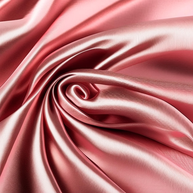 Realistic rose gold silk background or rose silk fabric background satin cloth texture
