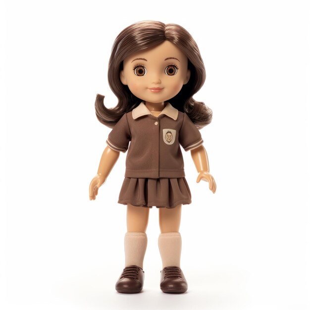 Realistic Rosie Scholastic Doll In Brown Uniform