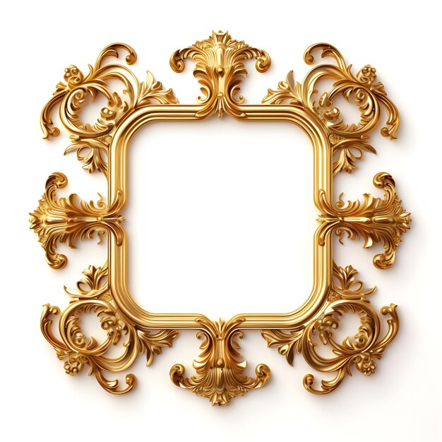 Realistic Royal golden frame background design