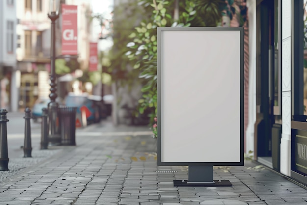 Realistic sandwich board mockup creation for marketing purposes