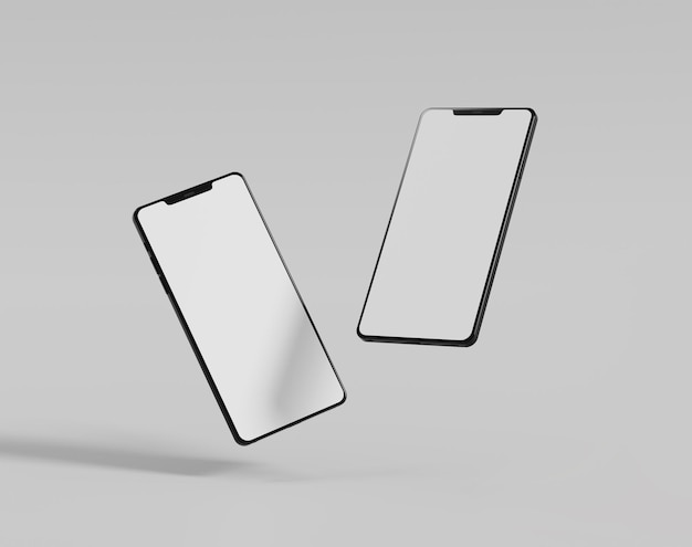 リアルなスマートフォンモックアップ