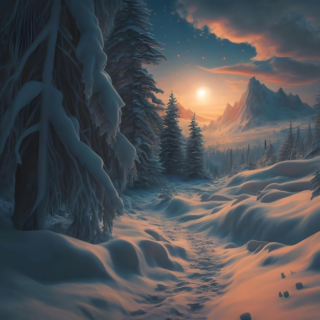 realistic snow background