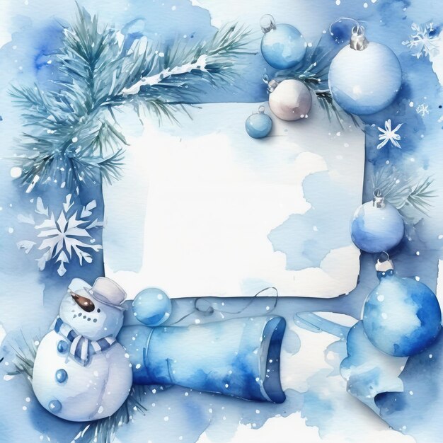 Фото Реалистичный снежный фон коричневый цвет предметов о рождестве голубой красный белый серебряный гулд фиолетовый