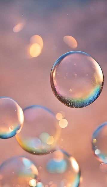 Фото Реалистичные мыльные пузырьки