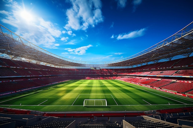 Realistic Soccer Stadium Ultra Wide Angle