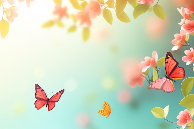 Realistic spring sale background