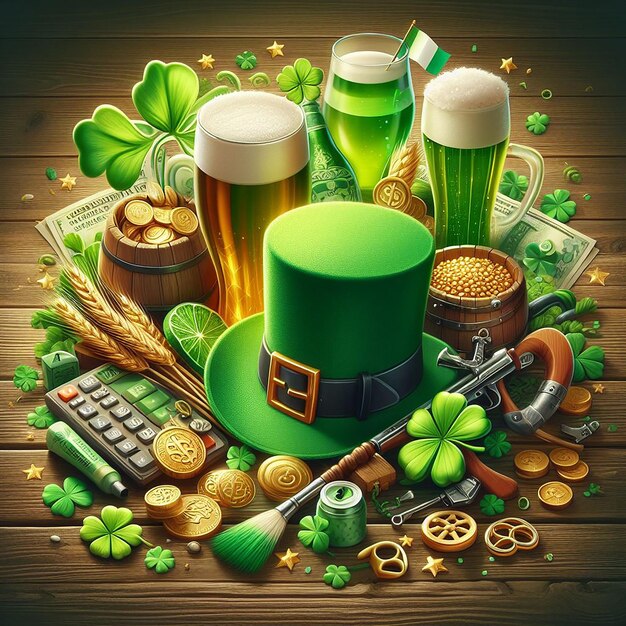 Photo realistic st patricks day template