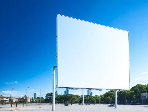 Realistic street big billboard mock up blank for presentation advertising