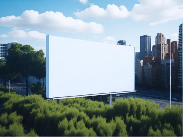 Photo realistic street big billboard mock up blank for presentation advertising