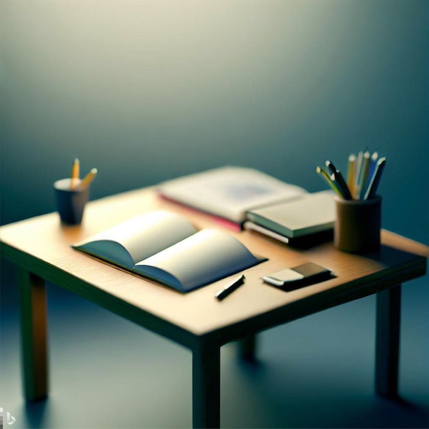 реалистичный стол для изучения