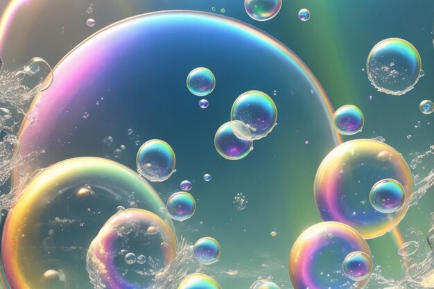 realistic style soap bubbles background