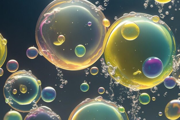 realistic style soap bubbles background