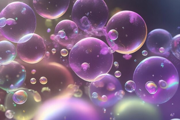 Реалистичный стиль мыльных пузырей фон