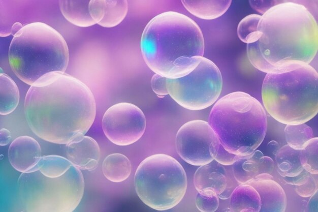 Реалистичный стиль мыльных пузырей фон