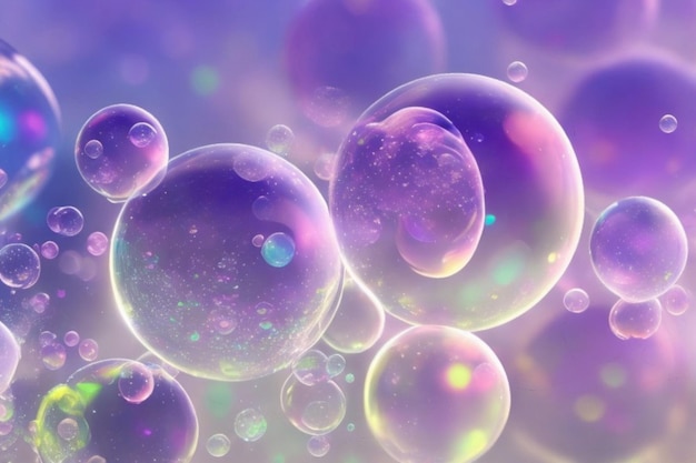 realistic style soap bubbles background