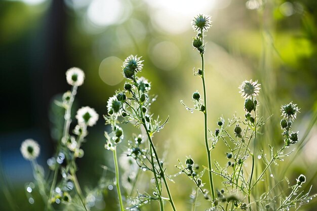 Realistic summer background with vegetation