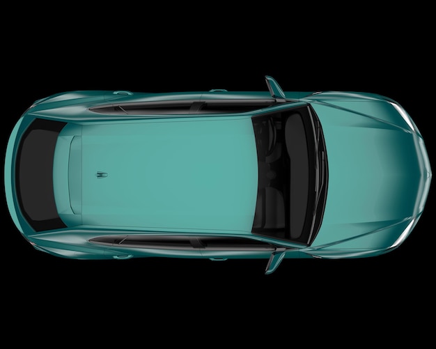 Реалистичный автомобиль внедорожник, изолированные на фоне 3D рендеринга иллюстрации