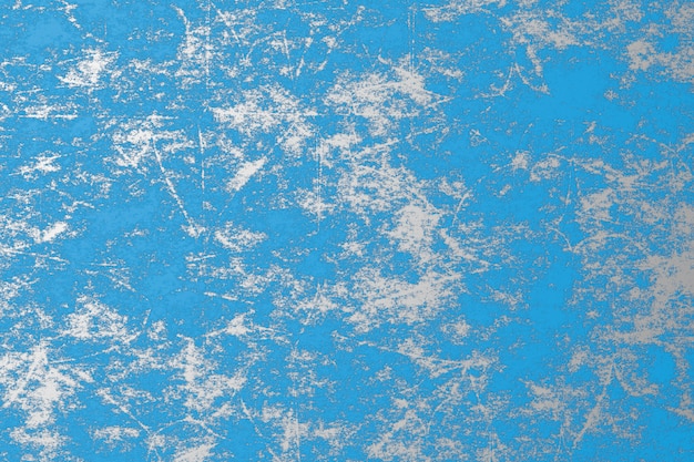 Realistic texture scratch on blue painted metal. 3D rendering