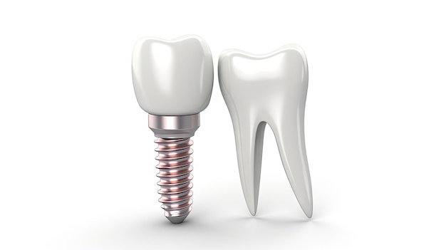 Photo realistic tooth and dental implant