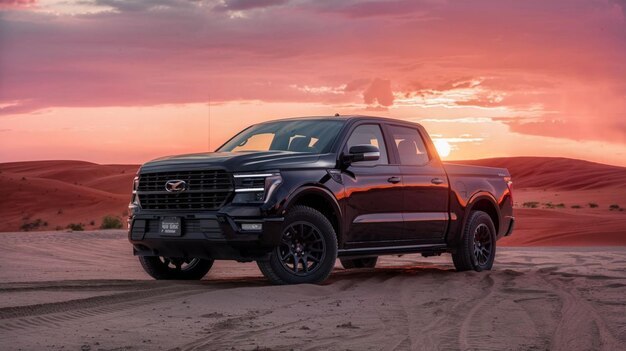 Realistic truck photo with isolated white background and on studio shoot