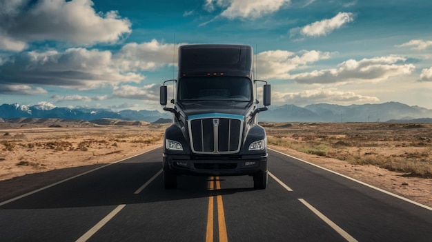 Realistic truck photo with isolated white background and on studio shoot