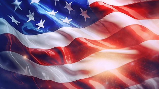 Realistic usa flag background