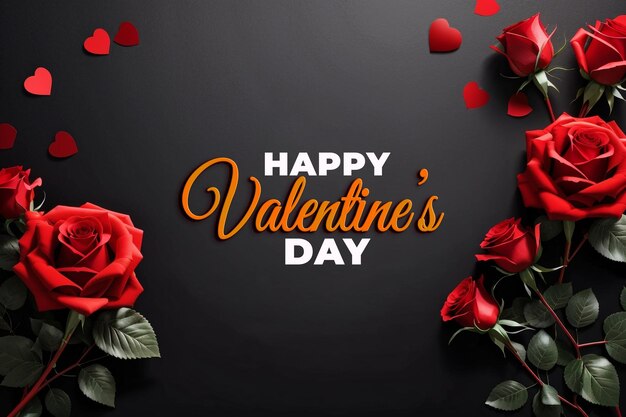 Realistic valentines day background design template