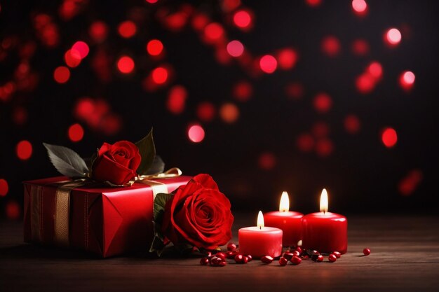 Photo realistic valentines day black background