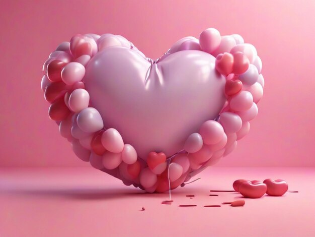 Realistic Valentines Day hearts shape the background