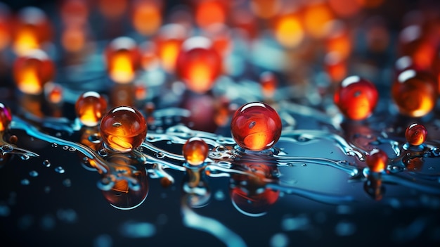 realistic water drops HD 8k wall paper Stock Photographic image