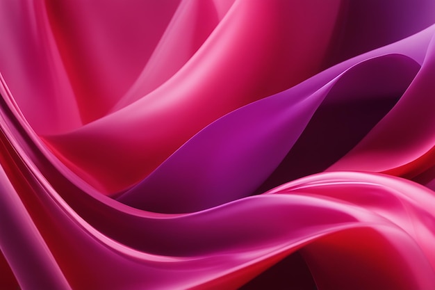 realistic wavy abstract background delicate and elegant red and pink silk cloth generative ai