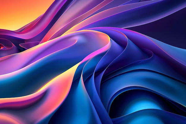 Realistic wavy fluid background Colorful wavy fluid forms