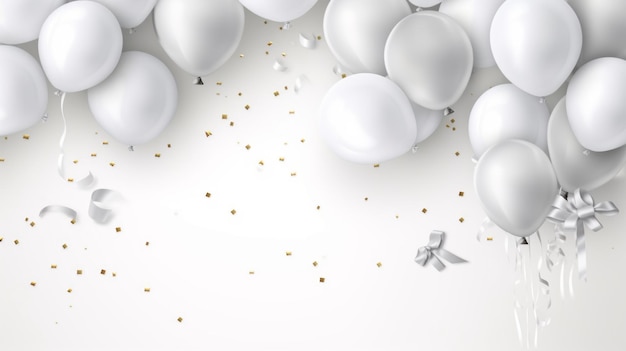 Realistic white day celebration background