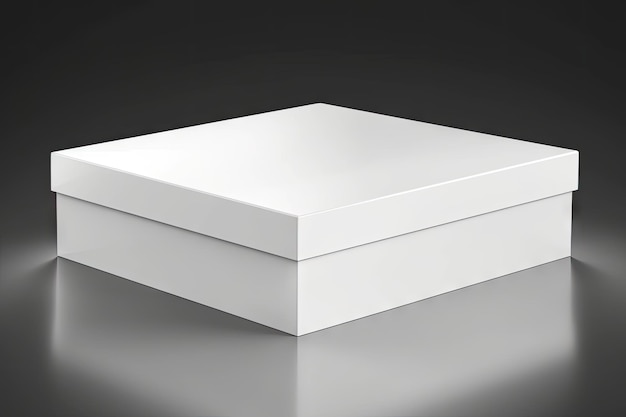 Realistic White Package Box for Software and Electronic Devices Perfect for Product Branding Generative AI