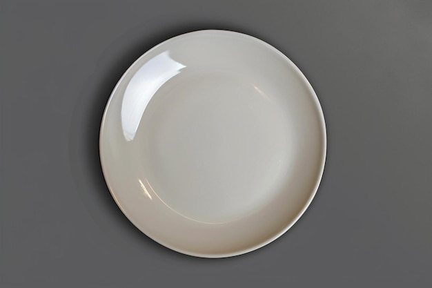 Realistic white plate isolated