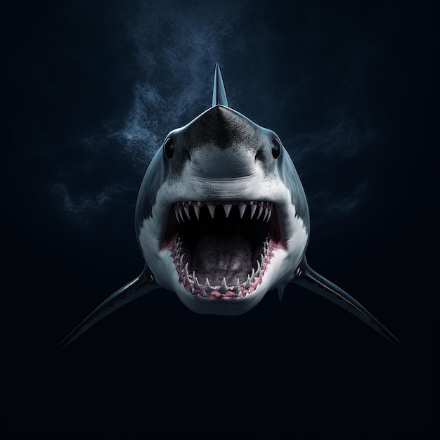Photo realistic white shark