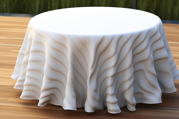 Фото Реалистичная белая скатерть на столах