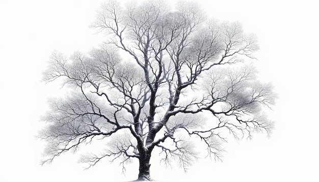 リアル な 冬 の 裸 の 木 の 景色