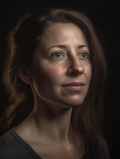 Realistic women portrait generative ai