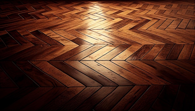 Realistic wooden parquet floor background Generative AI