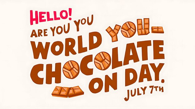 Photo realistic world chocolate day cocoa background