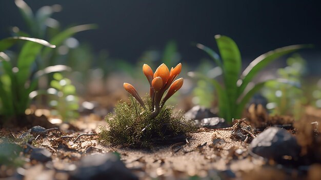 Realistic Young Plant Growth